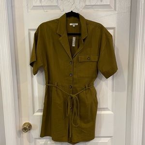 NWT Madewell belted safari romper